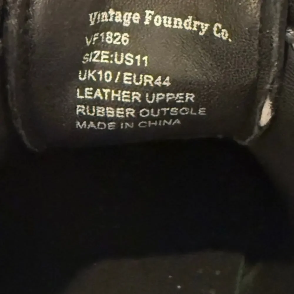 Vintage Foundry Co Black Leather Lace Up Oxford Dress Shoes Men 11